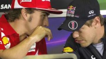 <b>PAREJA MÁGICA. </b>Alonso y Vettel podrían ser compañeros en Ferrari en 2014.