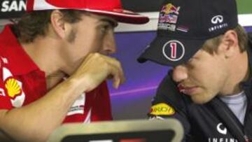 <b>PAREJA MÁGICA. </b>Alonso y Vettel podrían ser compañeros en Ferrari en 2014.