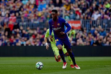 Gran debut de Mina en el Camp Nou 