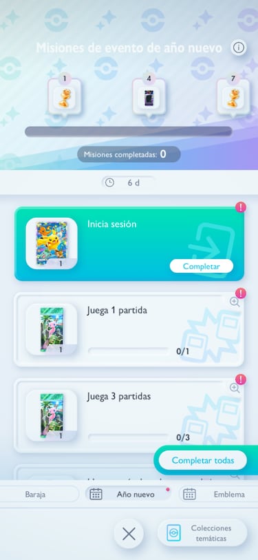 Pokémon TCG Pocket celebra la llegada de 2025 regalando una carta exclusiva de Pikachu, sobres y más objetos gratis