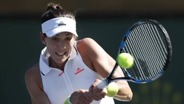 Garbine Muguruza en su partido ante Kayla Day.