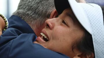 Alexandra Eala, muy emocionada.