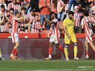 19-04-26. JONATHAN DUBASIN Y JUAN OTERO CELEBRAN EL SEGUNDO DE LOS TRES GOLES AL CÁDIZ.