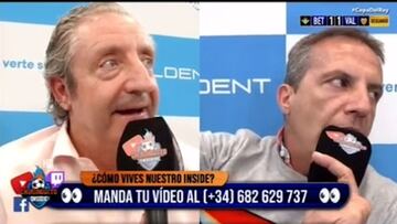 Pedrerol retrata a Cristóbal Soria en pleno directo de la final