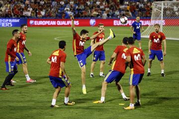 Clima de euforia en el entrenamiento de la Selección