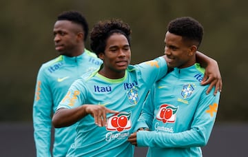 Endrick, seen here with Estevão, has also failed to ignite recently, and was dropped from the squad.