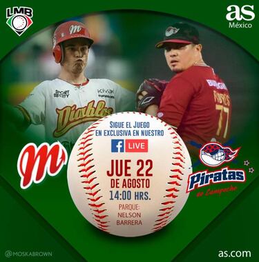 Disfruta en vivo la doble cartelera de Diablos vs Piratas