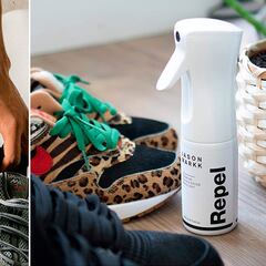 Este spray repelente de agua y manchas ayuda a mantener tus zapatillas como nuevas