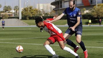 Imagen de un partido del Almería B.