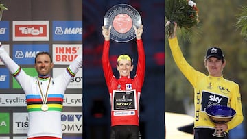 Alejandro Valverde, Simon Yates y Geraint Thomas, tres de los grandes nombres de la temporada de ciclismo en ruta 2018.