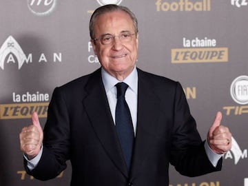 Real Madrid president Florentino Pérez at the Ballon d'Or gala.