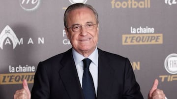 Real Madrid president Florentino Pérez at the Ballon d'Or gala.