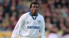 Faustino Asprilla durante un partido con Parma en el fútbol italiano.