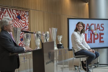 El presidente del Atlético de Madrid tuvo unas palabras de agradecimiento para el brasileño.