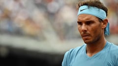 Nadal: "No sé qué le pasa a la pista; cuesta agarrarse"