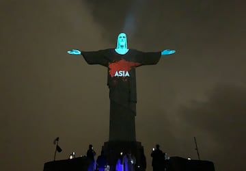 Cristo Redentor se ilumina como símbolo de unión ante coronavirus