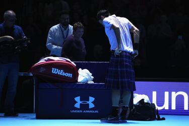Andy Murray y Roger Federer participaron en una exhibición benéfica en Glasgow.