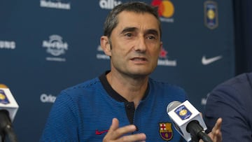 Valverde en la rueda de prensa en el Stadium Reds Bull Arena.