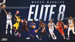 Los ocho equipos clasificados para el Elite 8 del March Madness.