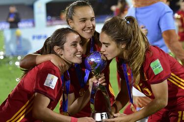 La selecci¨®n espa?ola femenina campeona del mundo.