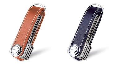 Un organizador de llaves de bolsillo de cuero genuino que evita el ruido y los arañazos