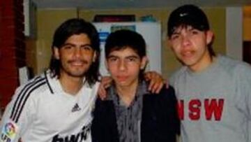 Banega, con la camiseta del Real Madrid.