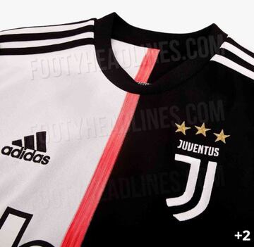 La nueva camiseta de la Juventus de Turín no gustará a los nostálgicos del conjunto italiano ya que suprime las míticas rayas negras y blancas de la elástica. Además la franja rosa que se sitúa en el centro sirve como separador de los colores míticos del club. 