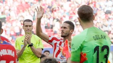 Koke, homenajeado en la previa del Atlético-Girona