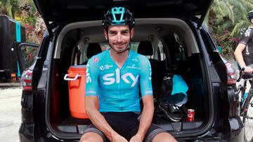 El ciclista español David López posa en una entrevista para AS durante su etapa en el Team Sky.