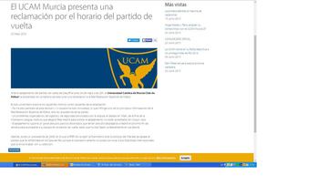 El comunicado del UCAM.