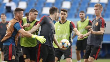 La Selección sub-21 se prepara para el partido contra Bélgica