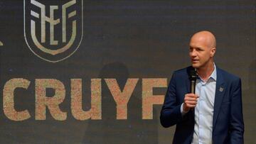 Jordi Cruyff, durante su presentación con Ecuador el pasado mes de enero.