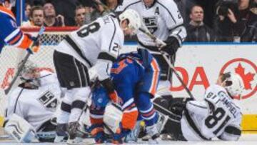 Un partido entre Edmonton Oilers y Los Angeles Kings. 