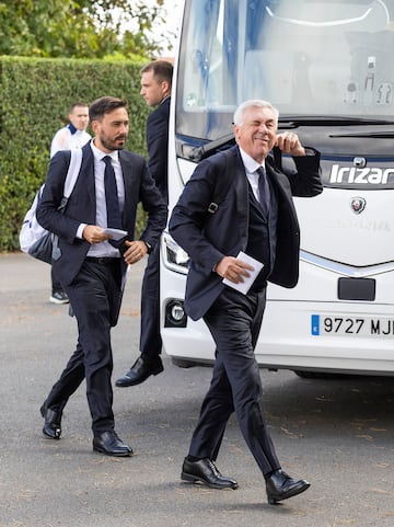 Carlo Ancelotti muy sonriente. 