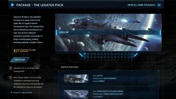 Star Citizen ofrece un exclusivo DLC de 27.000 dólares