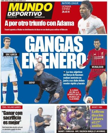 "Gangas en enero"