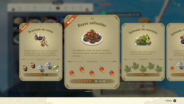 the legend of zelda tears of the kingdom nintendo switch guia como cocinar mejores recetas