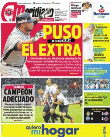 Portadas de la prensa mundial