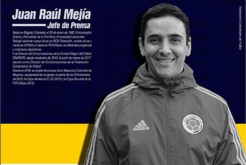 Juan Raúl Mejía, jefe de prensa de la Selección Colombia