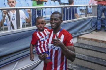 Jackson Martínez durante su presentación en el Vicente Calderón.