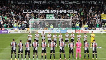 Celtic fans hold up a banner before the cinch Premiership match at The SMISA Stadium, St Mirren. Picture date: Sunday September 18, 2022. (Photo by Steve Welsh/PA Images via Getty Images)