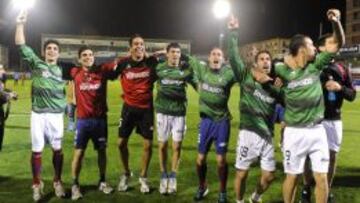 PREÁMBULO. El equipo esperó al resultado del Las Palmas y realizó un festejo casi íntimo el domingo.