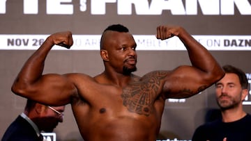 Dillian Whyte en el pesaje.