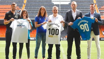 Presentaci&oacute;n de la Danone Cup en el estadio de Mestalla. 