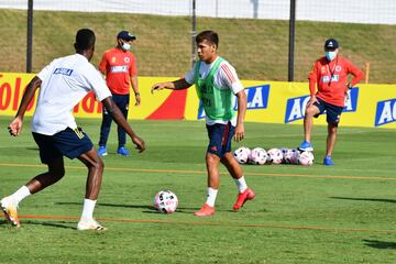 Los jugadores de la Liga BetPlay tuvieron su último entrenamiento con la Selección Colombia en la Sede Deportiva de la FCF en Barranquilla.