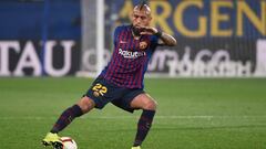 El chileno Arturo Vidal, ante el Villarreal en el estadio La Cer&aacute;mica.  