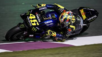 Valentino Rossi en el test de Qatar.