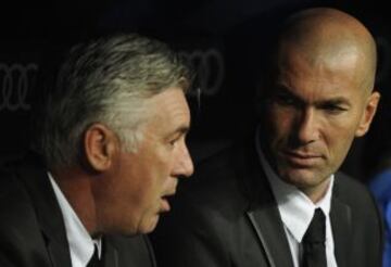 Real Madrid - Betis. Carlo Ancelotti y zinedine Zidane.