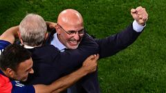 Luis de la Fuente celebra la victoria ante Francia y el pase a la final de la Eurocopa.