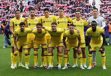 El once inicial del Getafe. 